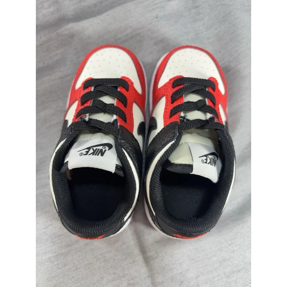 Nike Dunk Low (TDE) Toddler Kid's Shoes Size 7c Sail/Black-Chili Red DC9562-100